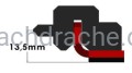 Adapter do montażu urządzeń Clampine na dachach z blachą panelową typu Ruukki PANEL